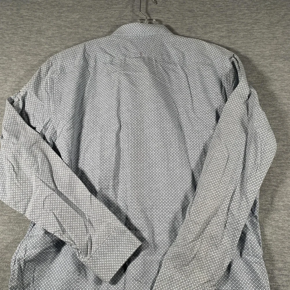 Banana Republic Heritage Shirt Mens XL Blue Geometric Long Sleeve Button-Up